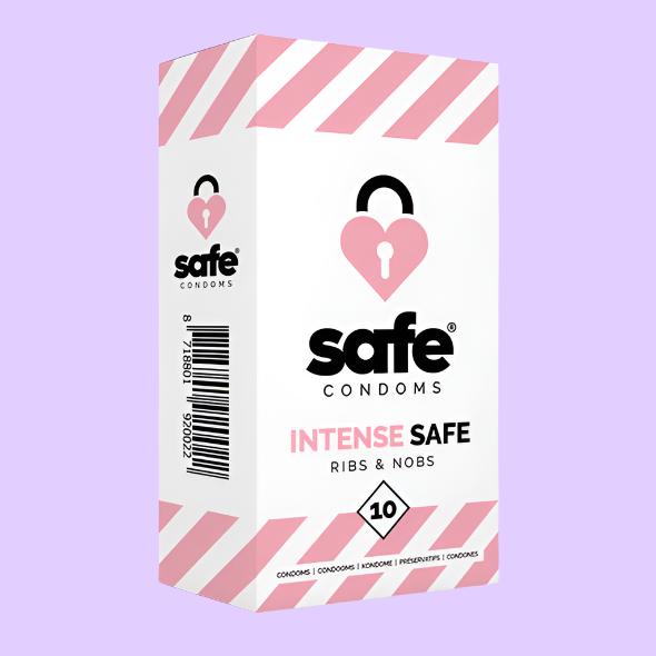 SAFE Condoms Προφυλακτικά με Ραβδώσεις 10 τεμ.