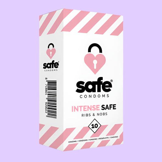 SAFE Condoms Προφυλακτικά με Ραβδώσεις 10 τεμ.