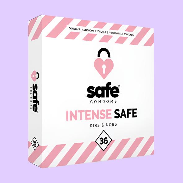 SAFE Condoms Προφυλακτικά με Ραβδώσεις 36 τεμ.