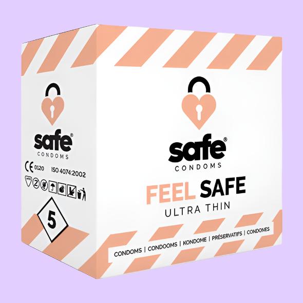 SAFE Condoms Προφυλακτικά Εξαιρετικά Λεπτά 5 τεμ.