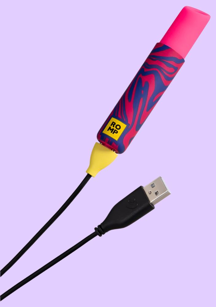 Lipstick ROMP Αναρροφητήρας σε ρόζ χρώμα με καλώδιο φόρτισης