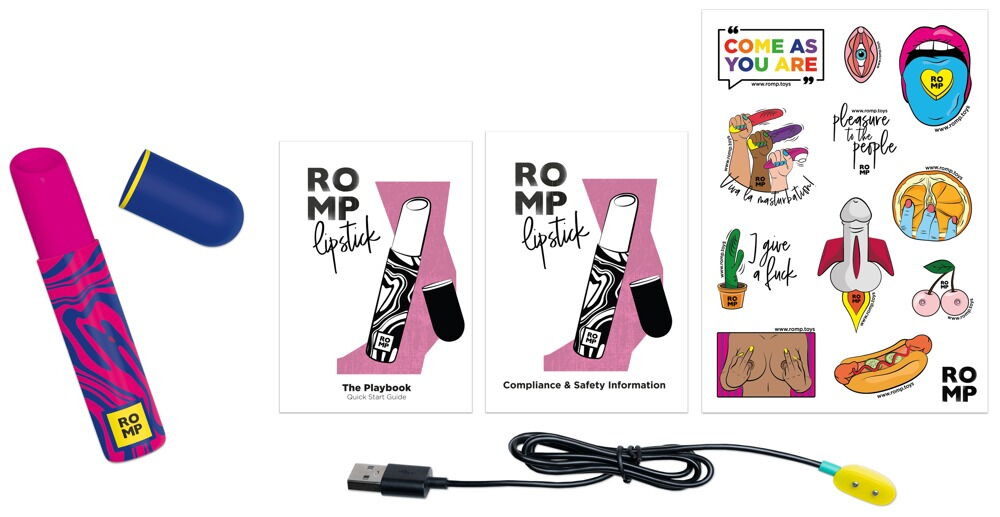 Lipstick ROMP Αναρροφητήρας σε ρόζ χρώμα περιεχόμενο συσκευασίας