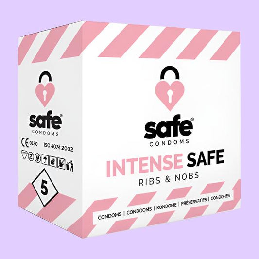 SAFE Condoms Προφυλακτικά με Ραβδώσεις 5 τεμ.