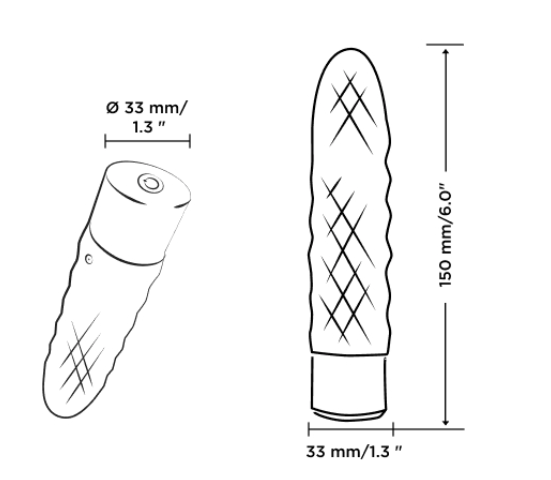 Beat ROMP Bullet Δονητής διαστάσεις