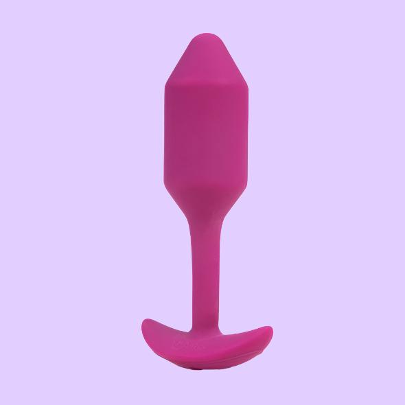 b-Vibe Snug Plug M Rose με Δόνηση σε ροζ χρώμα
