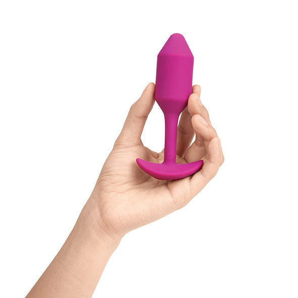 b-Vibe Snug Plug M Rose με Δόνηση σε ροζ χρώμα