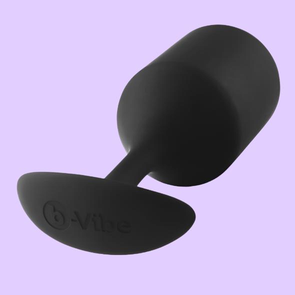 b-Vibe Snug Plug 4 Πρωκτική Σφήνα σε μάυρο χρώμα κάτω όψη