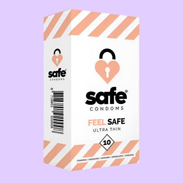 SAFE Condoms Προφυλακτικά Εξαιρετικά Λεπτά 10 τεμ.