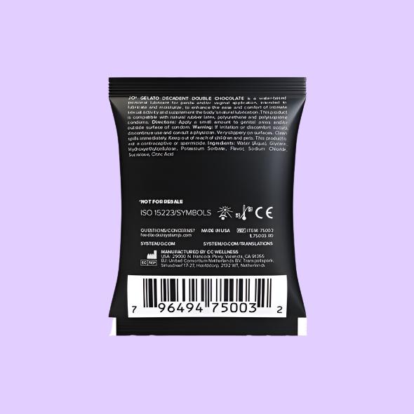 System Jo Βρώσιμο Λιπαντικό με Γεύση Σοκολάτα 5ml πίσω όψη