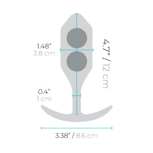 b-Vibe Snug Plug 3 Πρωκτική Σφήνα διαστάσεις
