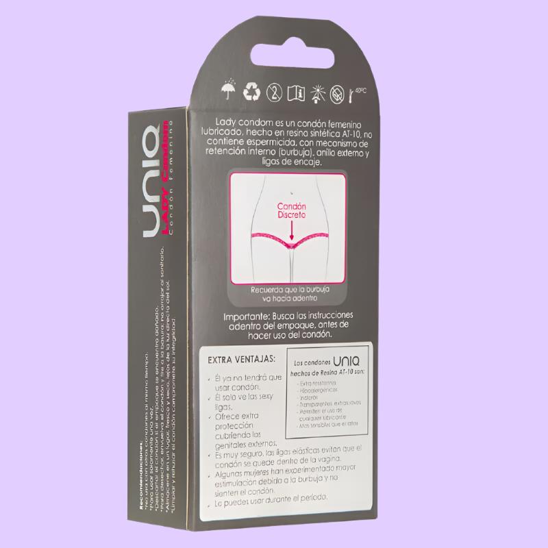 UNIQ Γυναικεία Προφυλακτικά Χωρίς Λατέξ με ζώνη 3 τεμ.