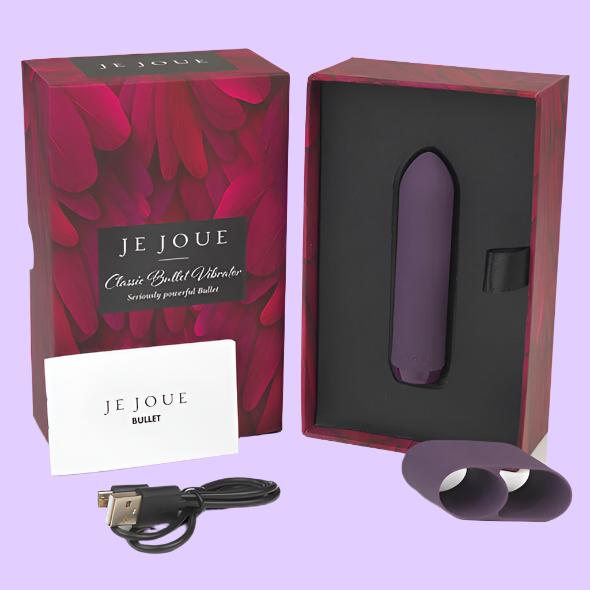JE JOUE Classic Bullet Δονητής σε μωβ χρώμα περιεχόμενο συσκευασίας