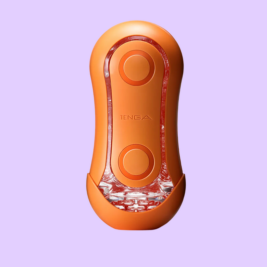 TENGA FLIP ORB Sunset Orange επαναχρησιμοποιήσιμο masturbator σε πορτοκαλί χρώμα, μπροστινή όψη