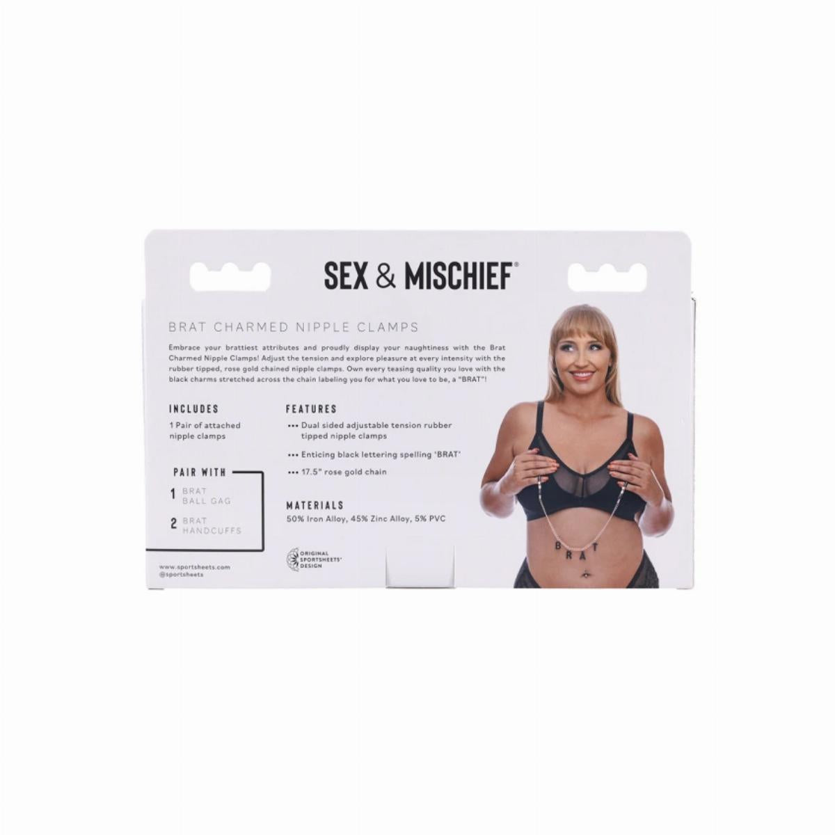 Sportsheets - Sex & Mischief Brat Charmed Nipple Clamps