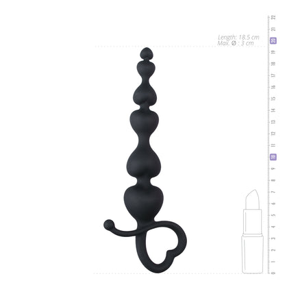 Anal beads Easytoys 18,5 cm με σταδιακά αυξανόμενες μπίλιες από 0,5 έως 3 cm