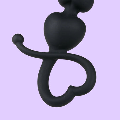Λαβή σε σχήμα καρδιάς των Easytoys anal beads για ασφαλή αφαίρεση