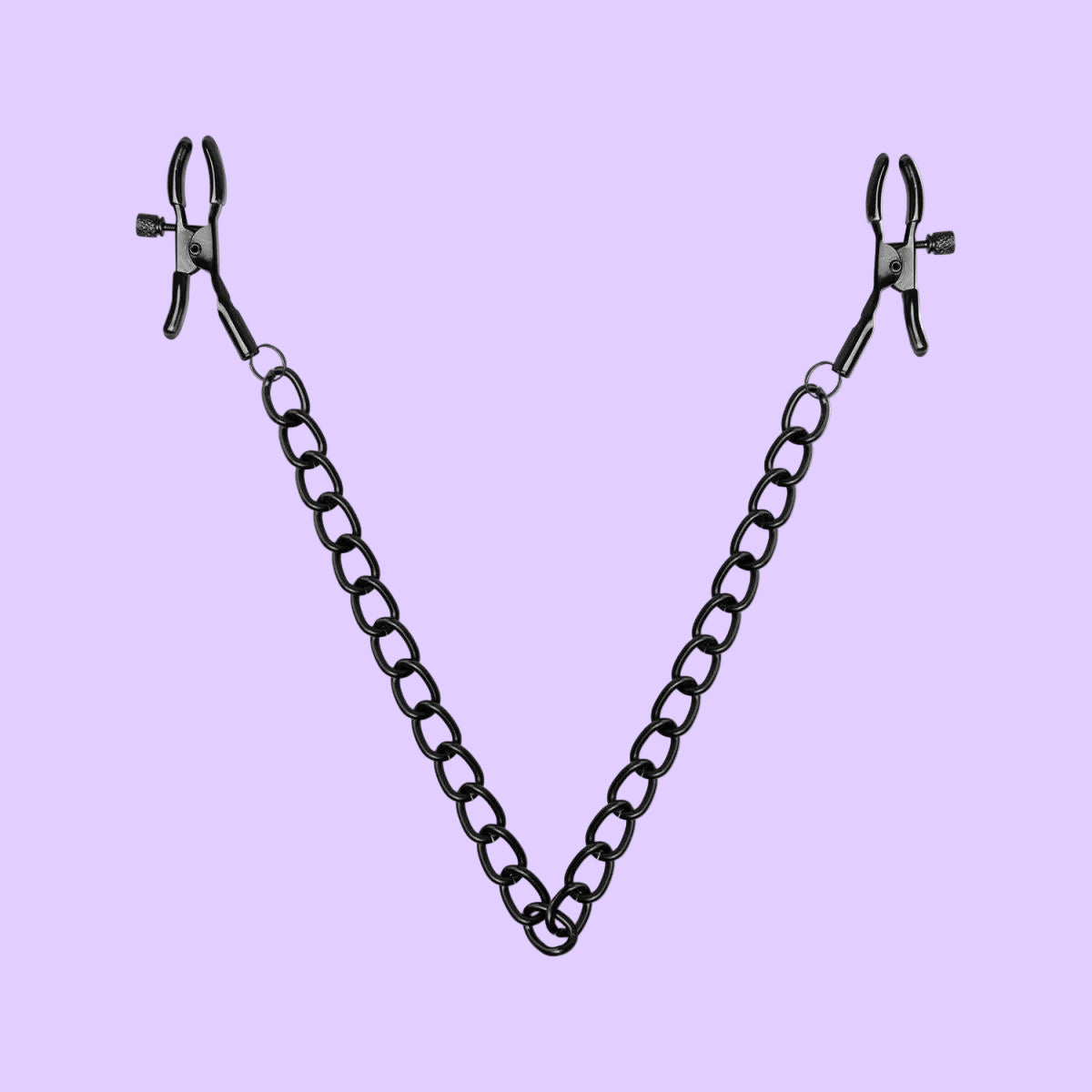Nipple Clamps with Chain - Black