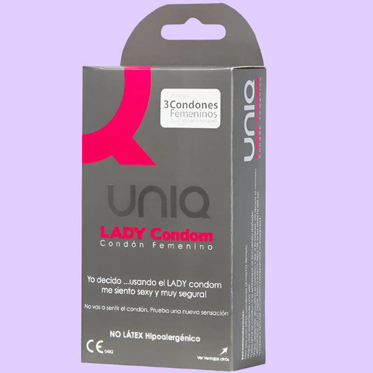 UNIQ  Γυναικεία Προφυλακτικά Χωρίς Λατέξ με ζώνη 3 τεμ.