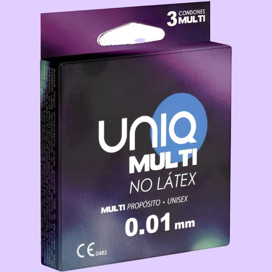 UNIQ Προφυλακτικά χωρίς Λάτεξ Πολλαπλών χρήσεων 3 τεμ.