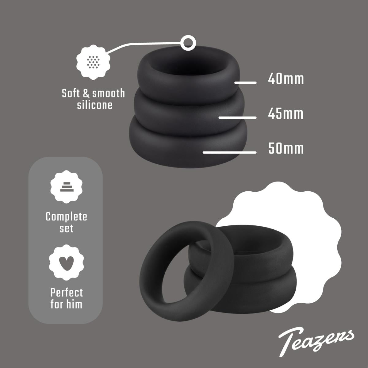 Teazers Silicone Cockring Set